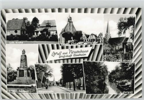 Neuenhaus Kriegerdenkmal Oelwall kath. Kirche Reform. Kirche Luth. Kirche