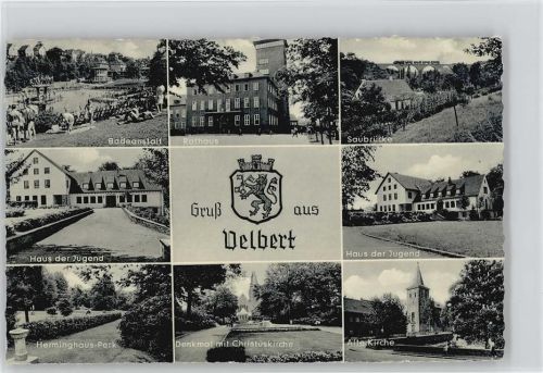 Velbert Badeanstalt Haus der Jugend Herminghaus-Park Denkmal Christuskirche Alte Kirche Saubrücke Rathaus