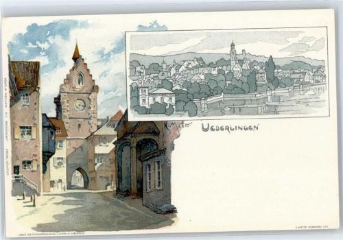 Überlingen Künstlerkarte (Mutter), Ortspartie, Gesamtansicht