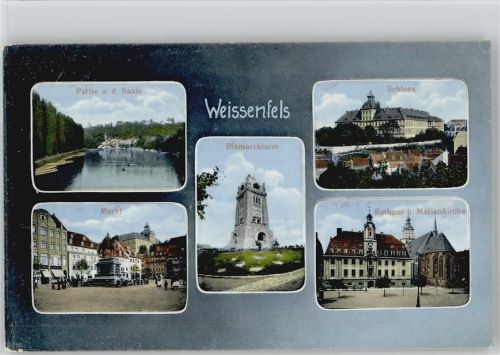 06667 O4850 Weißenfels - Markt Bismarckturm Schloss Rathaus Marienkirche