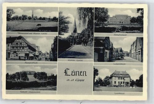 Lünen Kirche, Berufsschule, Silberstraße, Sparkasse, Schloß Kappenberg, Rangestraße