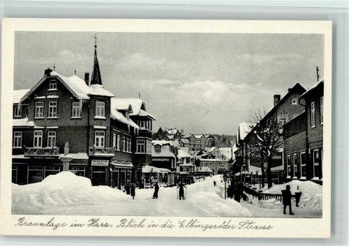 Braunlage Blick in die Elbingeröder Strasse Winter