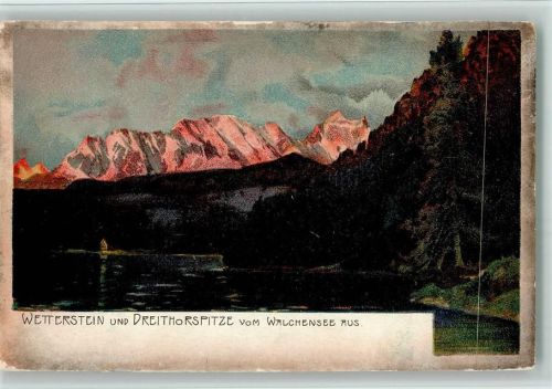 Walchensee Wetterstein und Dreithorspitze