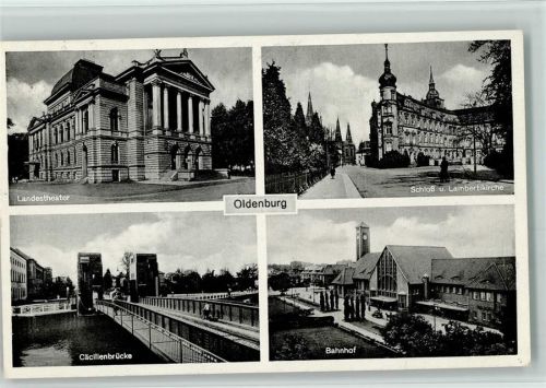 Oldenburg Landestheater Schloß Lambertikirche Cäcilienbrücke Bahnhof
