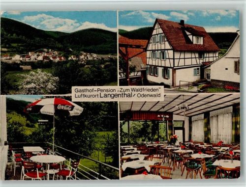 Langenthal Gasthof Pension Zum Waldfrieden Innenaufnahme Terrasse Ortsansicht