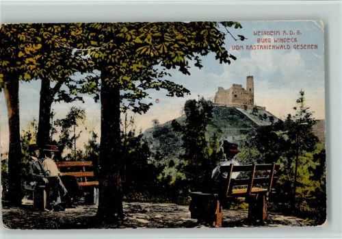 Weinheim Burg Windeck Kastanienwald Bänke