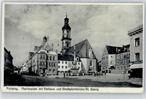 Freising Marienplatz, Rathaus, Stadtpfarrkirche St. Georg