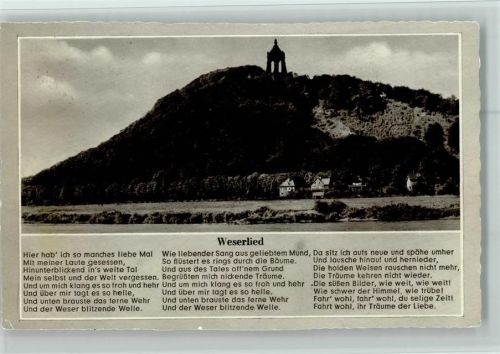 Porta Westfalica 1959 Weserlied AK Kaiser Wilhelm Denkmal AK