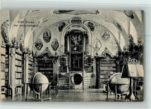 Vorau Stift Vorau Innenaufnahme Bibliothekssaal Globus Wendeltreppe