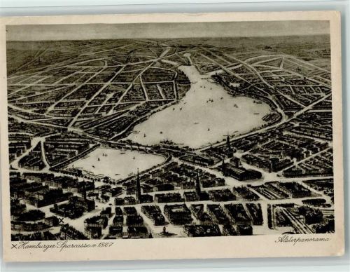 Hamburg Alsterpanorama Hamburger Sparcassen Vogelperspektive