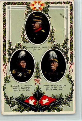 General Herzog, Dufour und Wille - Schweiz