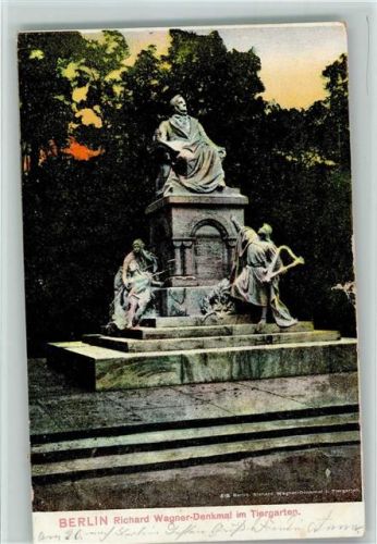 Tiergarten 1905 Richard Wagner-Denkmal im Tiergarten