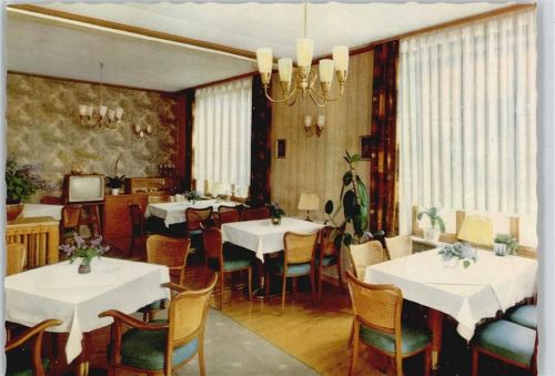Flammersfeld 1967 Hotel Bergischer Hof Innenansicht