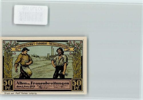Frauenbreitungen Notgeld 50 Pf Flügelaltar