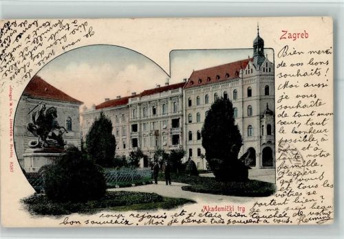Zagreb 1902 Akademie-Platz