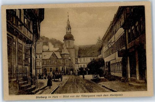 Stolberg Blick von Rittergasse auf Marktplatz