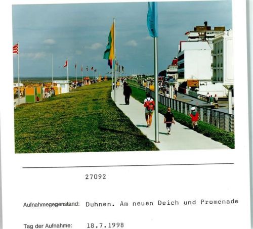 Duhnen Foto montiert auf Karton
