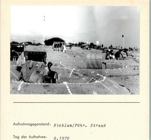Nieblum Strand Foto montiert auf Karton