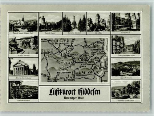 Hiddesen ex Sammlung Busse Mehrfachaufnahme Landkarte