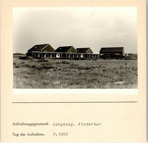 Langeoog Kinderkur Foto montiert auf Karton