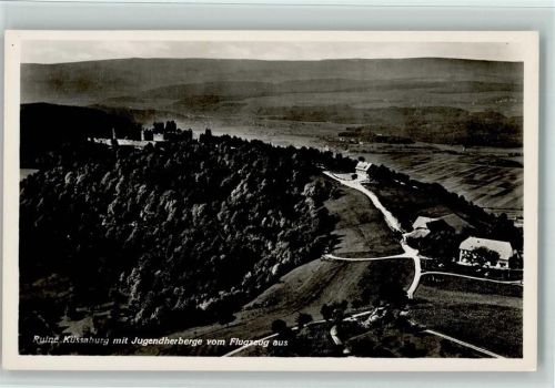 Küssaburg Luftaufnahme Ruine Küssaburg mit Jugendherberge