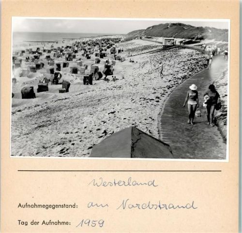 Westerland Am Nordstrand Foto montiert auf Karton