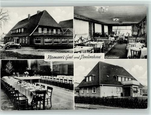 Oldendorf Neumann's Gast- und Pensionshaus Innenaufnahme Clubzimmer Saal Gästehaus 4-Bildaufnahme