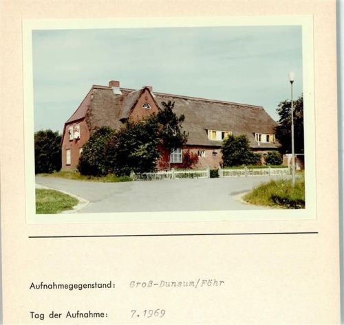 Dunsum Ortsansicht Foto montiert auf Karton