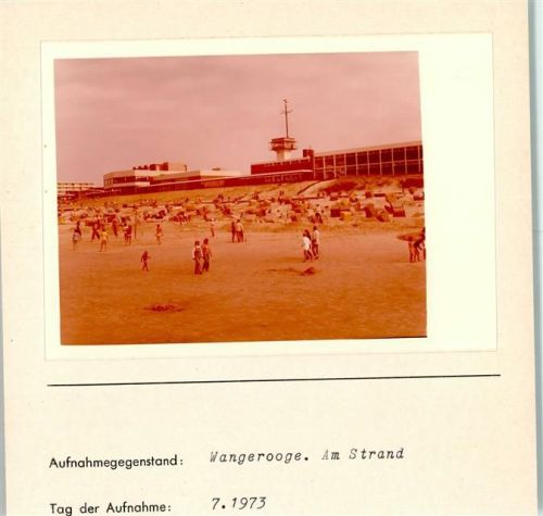 Wangerooge Am Strand Foto montiert auf Karton
