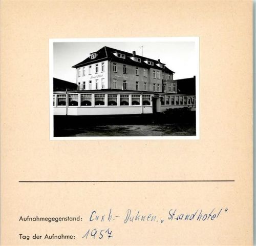 Duhnen Strandhotel Foto montiert auf Karton