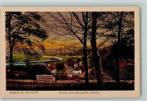 Steele Ruhrtal vom Stadtgarten gesehen