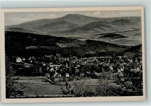 Bad Landeck 1943 mit Glatzer Schneeberg AK
