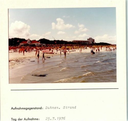 Duhnen Foto montiert auf Karton