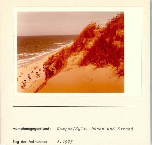 Kampen Dünen Strand Foto montiert auf Karton