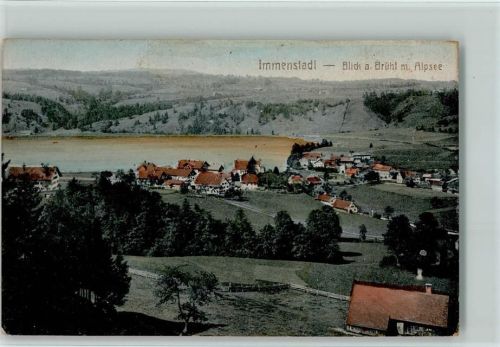 Immenstadt Blick auf Brühl mit Alpsee