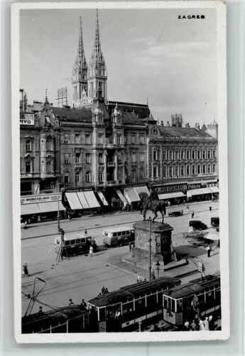 Zagreb Ortsansicht Straßenbahn