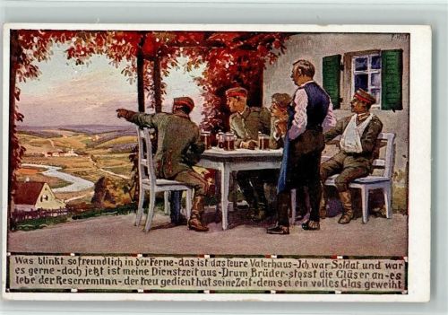 Unsere Feldgrauen - Soldatenliederkarte Nr. 6, gute Erhaltung AK