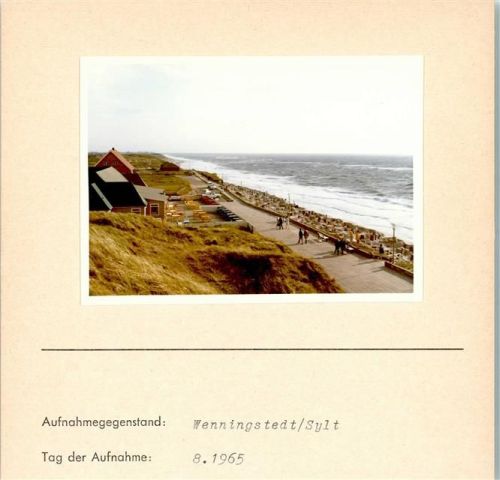 Wenningstedt Promenade Foto montiert auf Karton