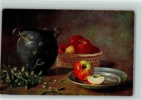 1927 Stilleben - Früchte, Krug AK