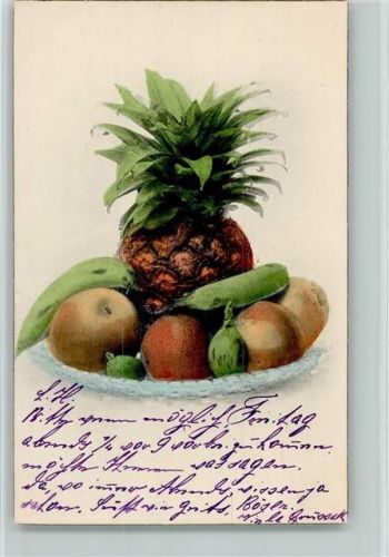 1904 Schale mit Früchte - Fotografie - Verlag GL+Co Serie 718-6 ff. handcolorierte Früchte nach der Natur aufgenommen