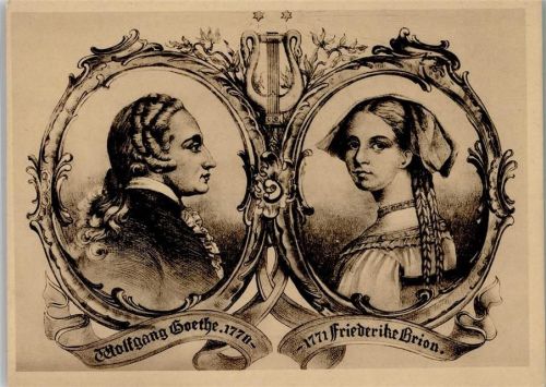 Goethe und Friederike Brion , sehr gute Erhaltung AK