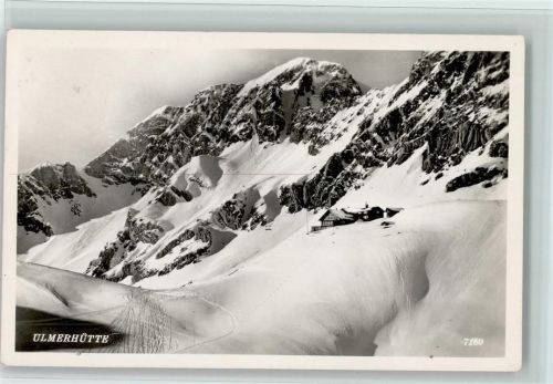 Ulmer Hütte Hüttenstempel Winteraufahme
