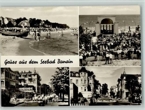 Seebad Bansin Strandpromenade Strand Musikpavillon Karl-Marx-Straße