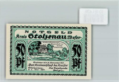 Stolzenau Notgeld Niedersächsischer Bauernhof Wilhelm Busch