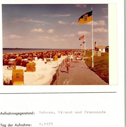 Duhnen Foto montiert auf Karton