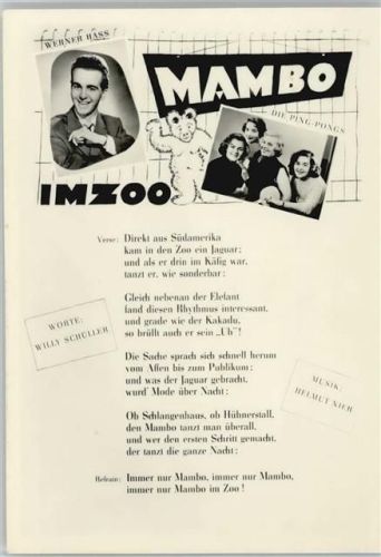 1956 Mambo im Zoo die Ping Pongsgruppe VEB Lied der Zeit DDR