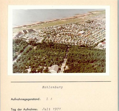 Sahlenburg Campingplatz Foto montiert auf Karton