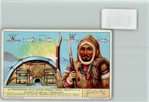 Disegni di caccia - Eskimo - Sammelbild Liebig