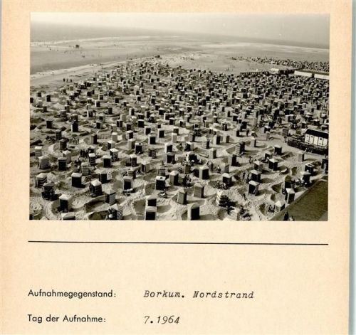 Borkum Nordstrand Foto montiert auf Karton