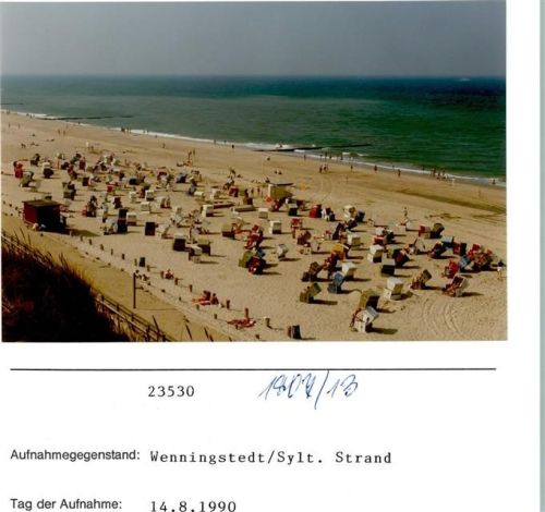 Wenningstedt Strand Foto montiert auf Karton